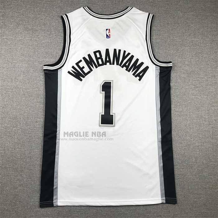Maglia
 Victor Wembanyama NO 1 San Antonio Spurs Association 2022-23 Bianco
